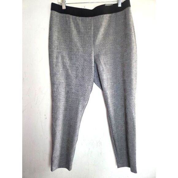 NWT Talbots "Soho" Grey Black Houndstooth Pull On Ankle Pants size 16Petite - Picture 2 of 8